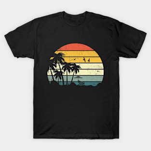 Palm Tree Tropical Beach T-Shirt